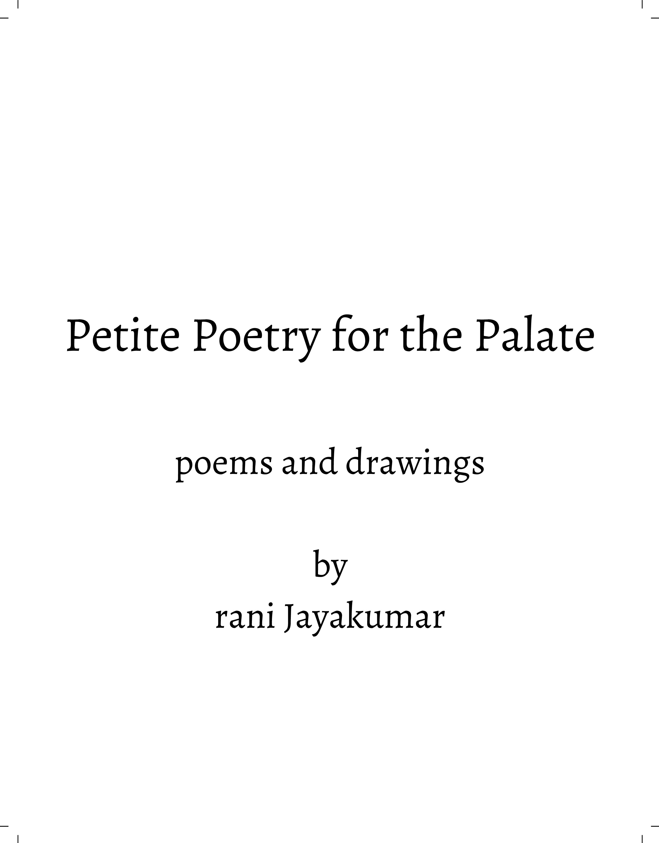 Petite Poetry for the Palate